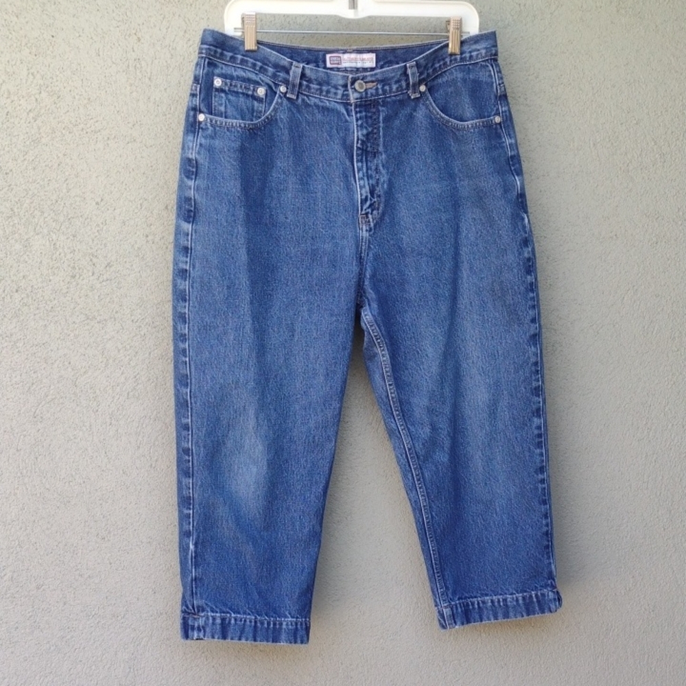 Faded Glory Nom-stretch High-rise Denim Capri Jeans Vintage Women's 16 Fits 12